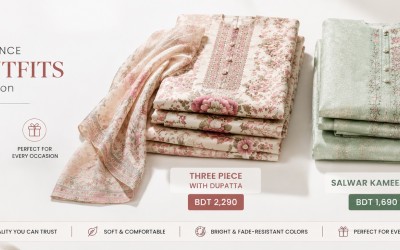 থ্রি পিস ও সালোয়ার কামিজ অনলাইনে কিনুন (Buy Three Piece & Salwar Kameez Online) | Trativaa