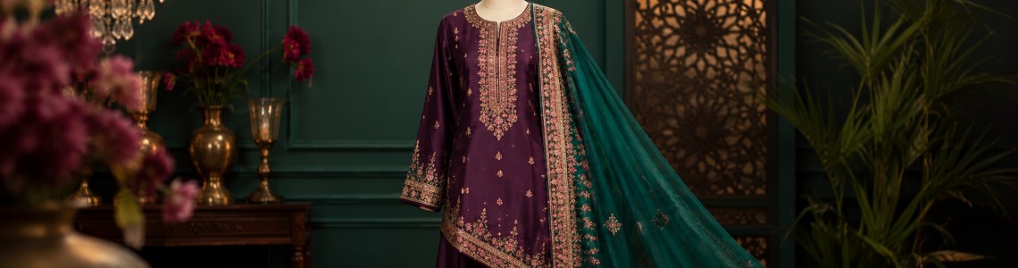 Pakistani Design Inspired Three Piece – স্টাইল ও কেনার গাইড | Trativaa
