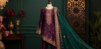 Pakistani Design Inspired Three Piece – স্টাইল ও কেনার গাইড | Trativaa