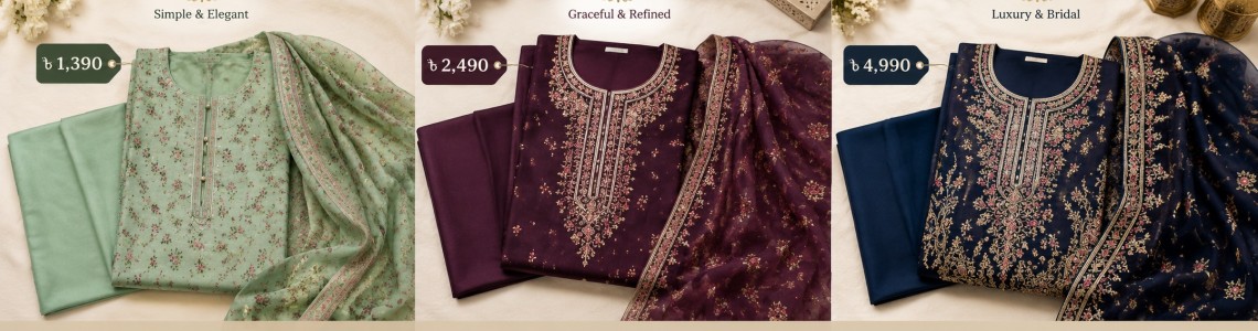 Pakistani Design Three Piece Price – দাম নির্ধারণ করে যা | Trativaa