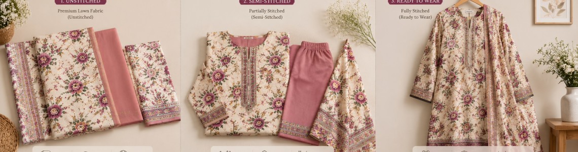 Pakistani Lawn Suits: আনস্টিচড নাকি রেডিমেড? সাইজ গাইড | Trativaa