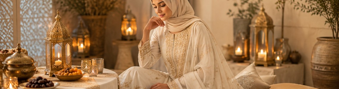 Ramadan Fashion 2027: Elegant Abaya & Three-Piece Looks