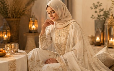 Ramadan Fashion 2027: Elegant Abaya & Three-Piece Looks