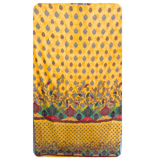 Zam Zam 3 Piece – Yellow Heritage Digital Print Cotton Fabric