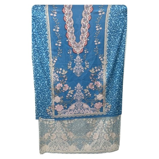 Zam Zam 3 Piece – Sky Bloom Digital Print Cotton Fabric