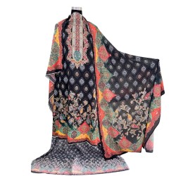 Zam Zam 3 Piece – Royal Noir Digital Print Cotton Fabric