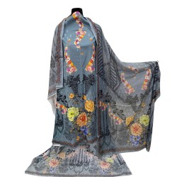 Zam Zam 3 Piece – Serene Bloom Digital Print Cotton Fabric