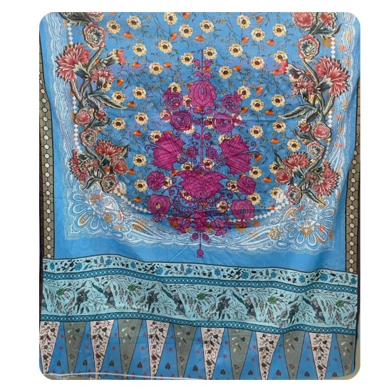 Zam Zam 3 Piece – Sky Blossom Digital Print Cotton Fabric