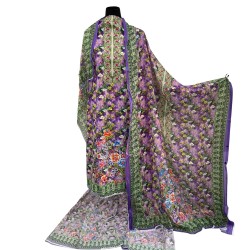 Zam Zam 3 Piece – Purple Bloom Digital Print Cotton Fabric