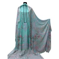 Zam Zam 3 Piece – Aqua Blossom Digital Print Cotton Fabric