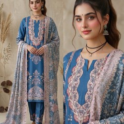 Zam Zam 3 Piece – Sky Bloom Digital Print Cotton Fabric