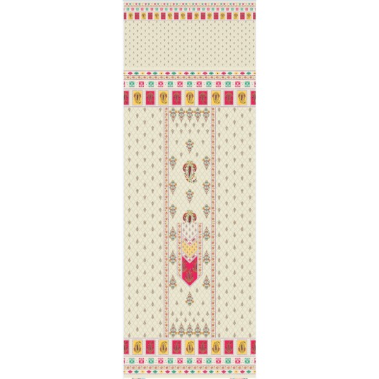 Ivory Paisley Lawn 3 Piece – Trativaa TV-D002