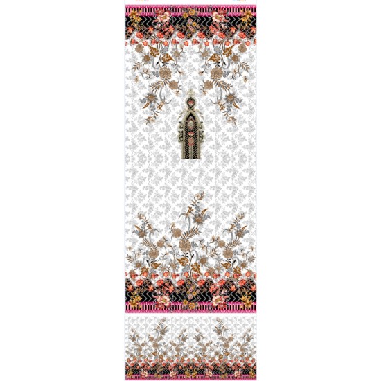 White Floral Lawn 3 Piece – Trativaa TV-D001