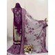 Plum Elegance Digital Print Three Piece | TV-D040