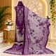 Plum Elegance Digital Print Three Piece | TV-D040