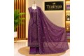 Plum Purple Embroidered Georgette Three Piece – প্লাম পার্পল জর্জেট থ্রি পিস