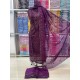 Plum Purple Embroidered Georgette Three Piece – প্লাম পার্পল জর্জেট থ্রি পিস