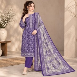 Trativaa Digital Print TV-D018 – Premium Cotton 3-Piece Dress