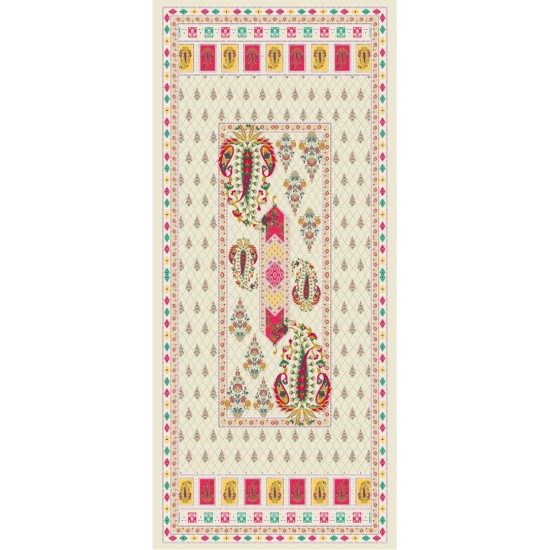 Ivory Paisley Lawn 3 Piece – Trativaa TV-D002