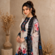 Zam Zam – Black & White Bloom Designer Cotton Fabric