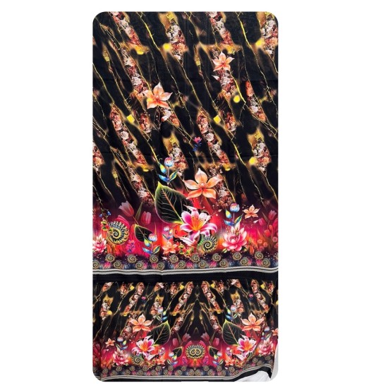 Zam Zam 3 Piece – Serene Bloom Digital Print Cotton Fabric